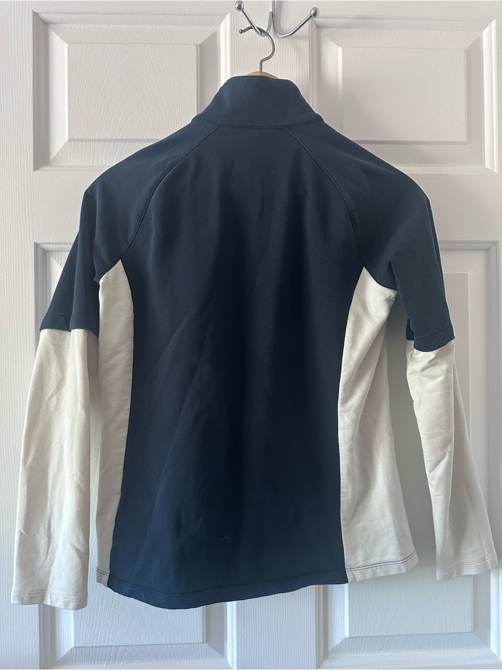 Ralph Lauren Navy and White Zip-Up Athletic Jacket with 067 Graphic - Picture 2 of 3